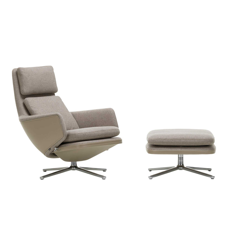 Vitra - Grand Relax Sessel & Ottoman | Cosy 2 fossil / Leder / sand