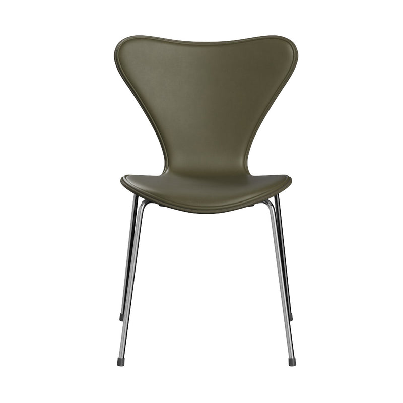 Fritz Hansen - Serie 7 Stuhl Vollpolster Leder | moss green