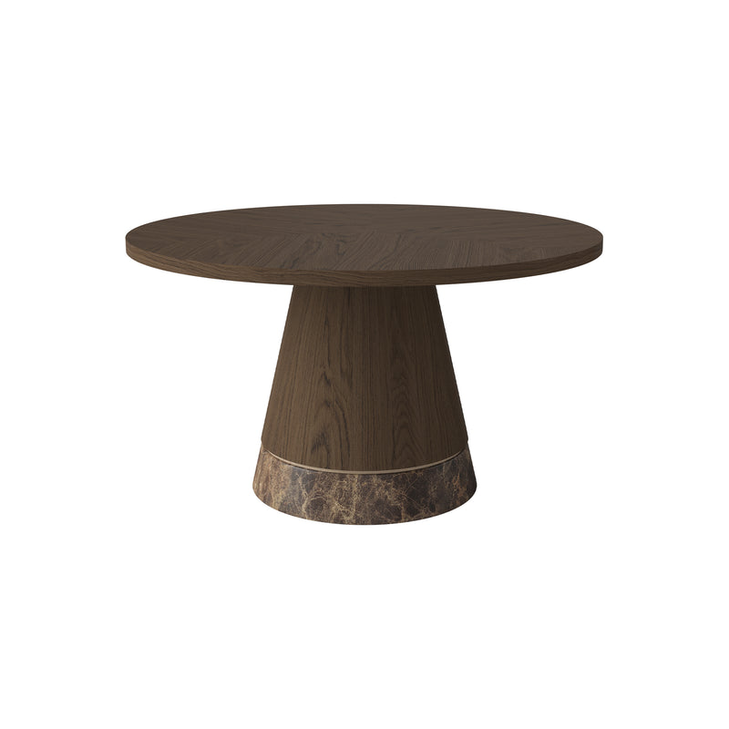 Bolia - Piro Couchtisch | Eiche dunkel geölt / Ø 60 x 38 cm / Marmor braun