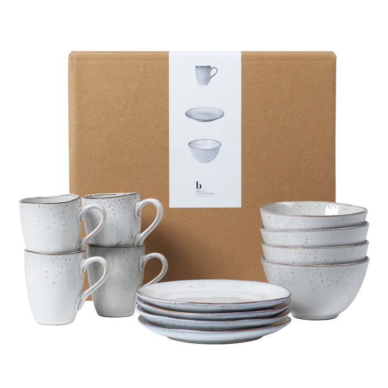 Broste Copenhagen - Nordic Sand Geschirr-Set | Frühstück / 12-tlg.