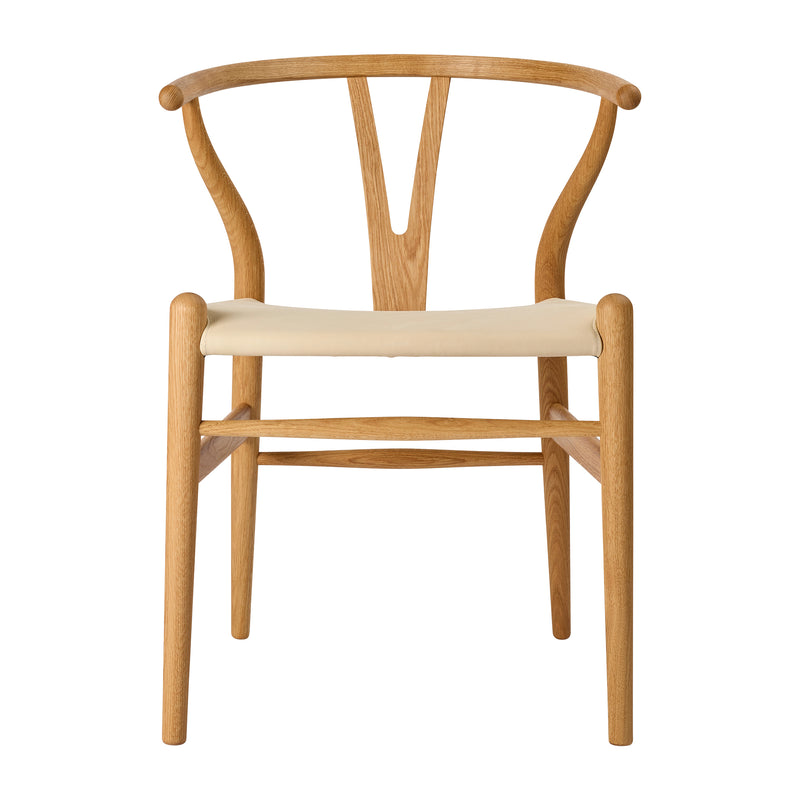 Carl Hansen - CH24P Wishbone Chair | Leder (Terra 20364) / Eiche geseift