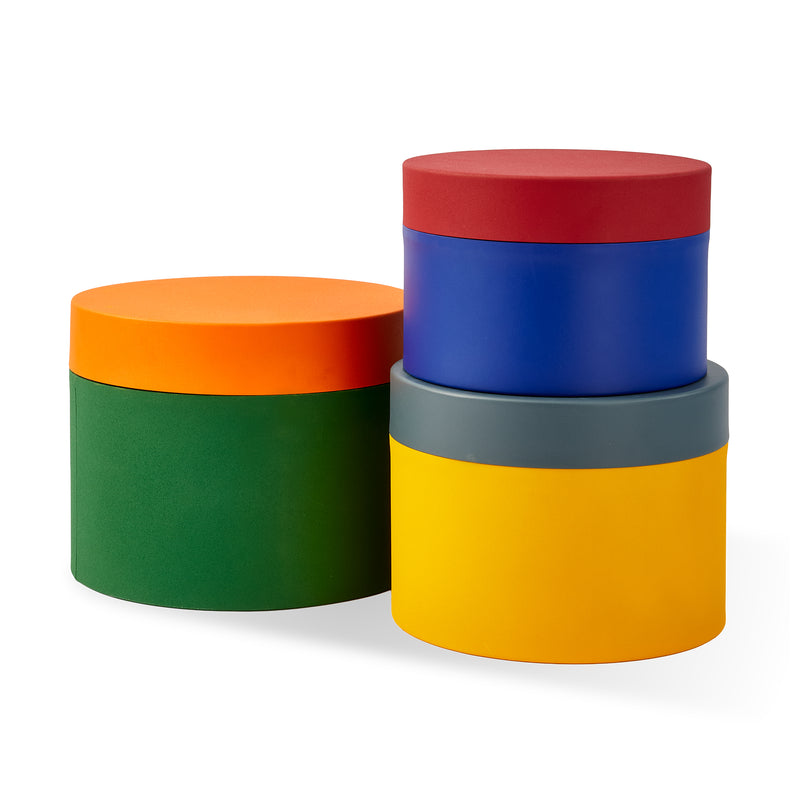 POLSPOTTEN - Round Metal Caps And Jars Vorratsdose 3er Set | multi