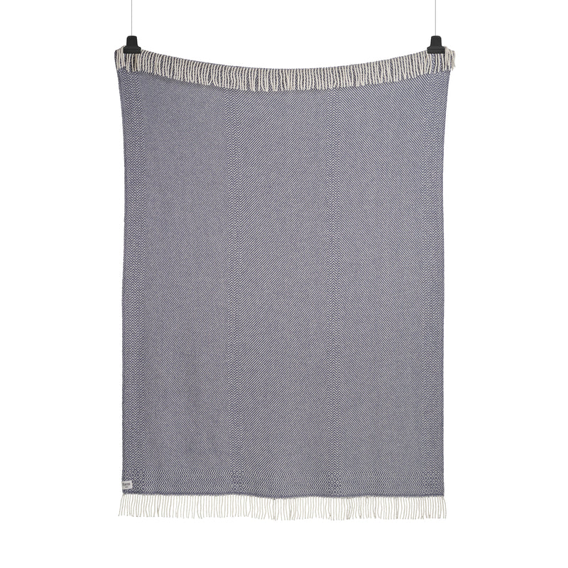 Røros Tweed - Kattefot Wolldecke | blau