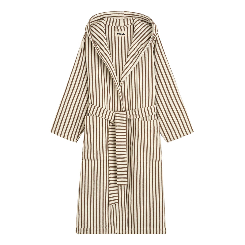 Tekla - Terry Bademantel mit Kapuze | L / Kodiak Stripes, M / Kodiak Stripes, S / Kodiak Stripes