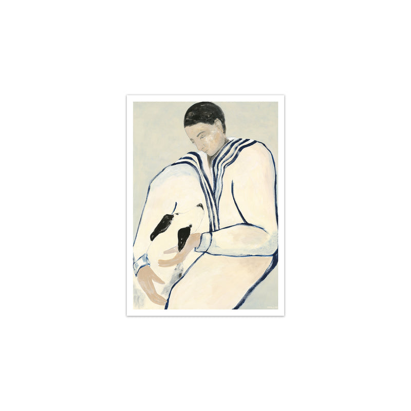 The Poster Club - Sofia Lind Man and Dog Poster | 21 x 30 cm