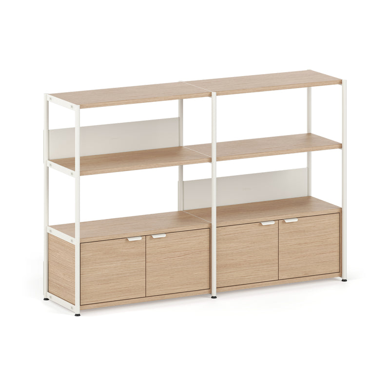 TipToe - Unit Regalsystem | inkl. 2 Türen / H 110 x 164 cm / cream white