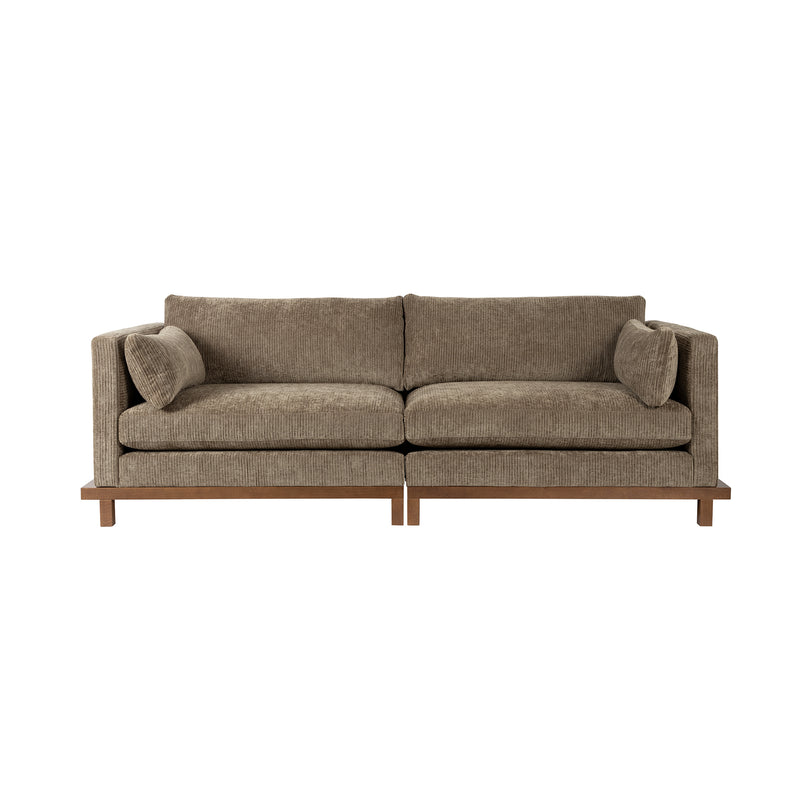 Zuiver - Blossom Sofa | 3-Sitzer / moss / Eiche dunkel