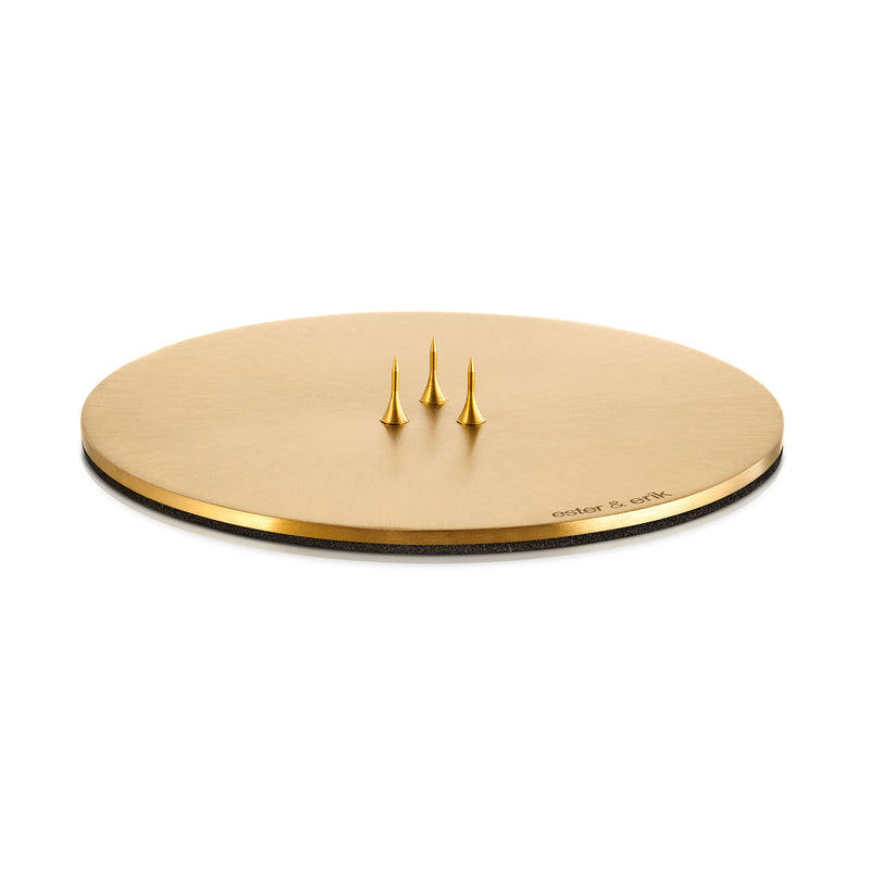 ester & erik - Kerzenteller, ⌀ 12 cm | gold / matt