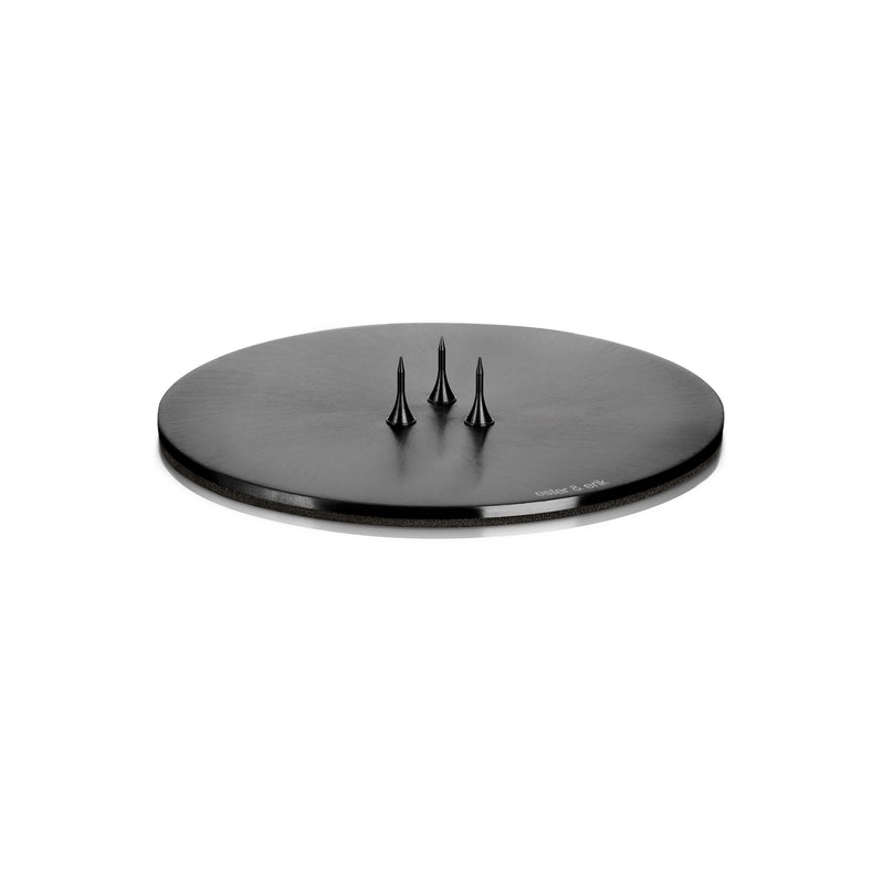 ester & erik - Kerzenteller, ⌀ 9 cm | schwarz / matt