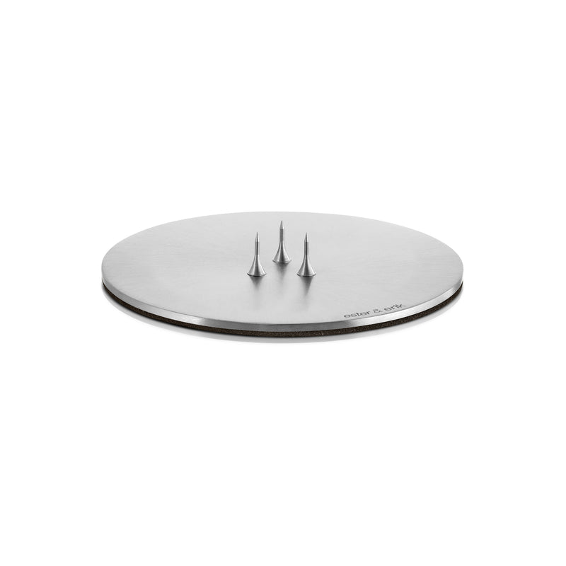 ester & erik - Kerzenteller, ⌀ 9 cm | silber / matt