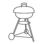 Grill und Feuerstellen Lineart