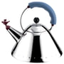 Alessi - 9093 "Bird Kettle", glänzend poliert / hellblau