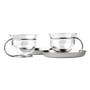 mono filio teacups, set of 2 with saucers