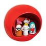 A di Alessi - Porcelain figure crib, red