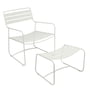 Fermob - Surprising Lounger and Footstool, cotton white