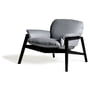 Wogg 47 Lounger, black lacquered ash / dark grey Cupro