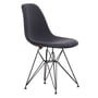 Eames Plastic Side Chair DSR - Fully upholstered, black