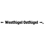 Wandsticker Westflügel-Ostflügel L - Vinyl schwarz