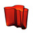 Aalto Vase Savoy, flammrot, 160mm