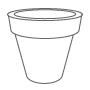 Blumentöpfe, Blumenkästen, Pflanzkübel Lineart
