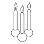 Kerzenständer Lineart