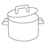 Kochtöpfe Lineart