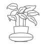 Kräutertöpfe Lineart