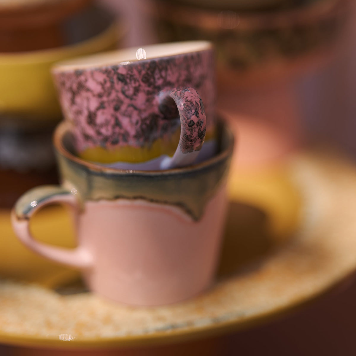 HKliving - 70's Americano cups, set of 4 | radiant