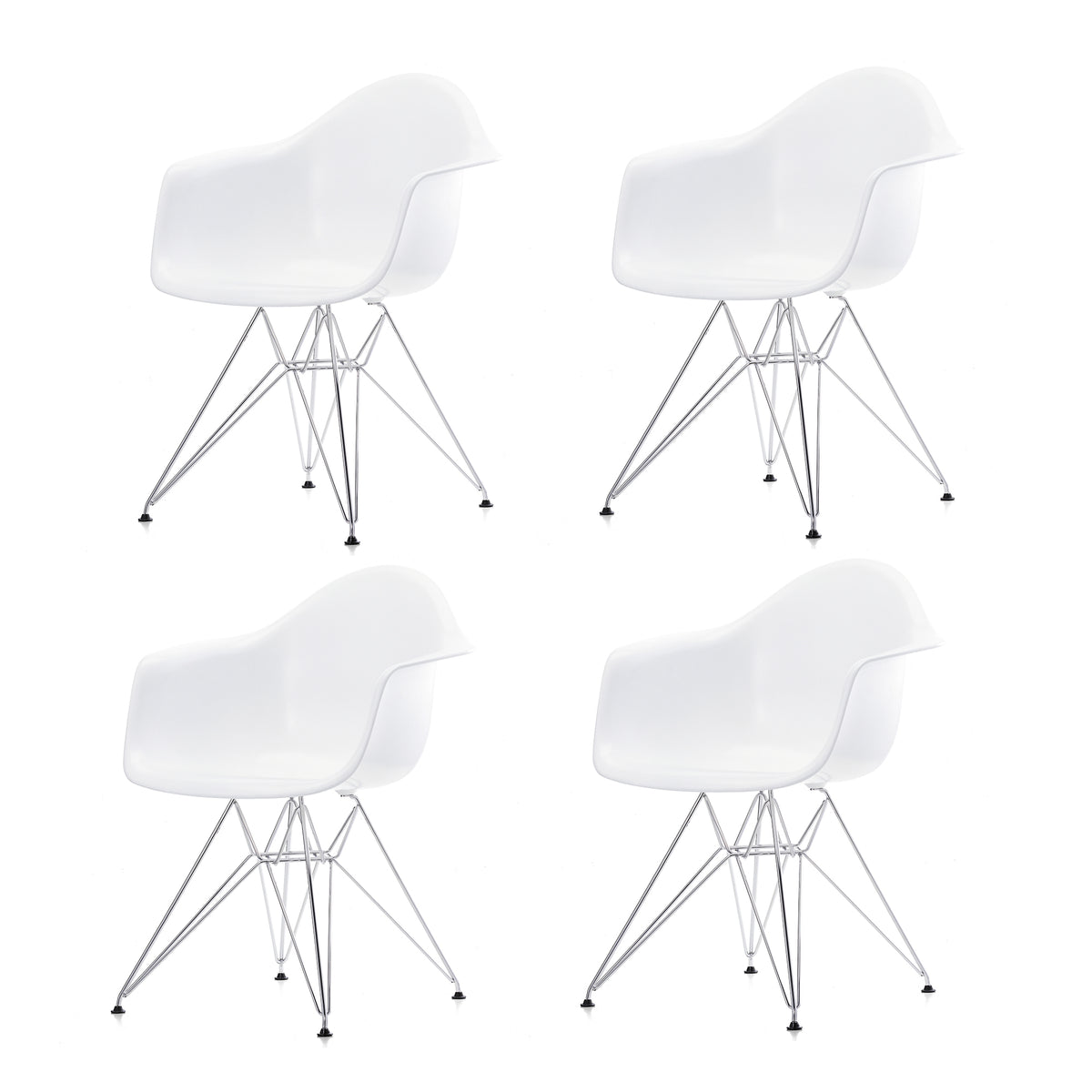 Vitra - Eames Plastic Armchair DAR RE  (4er-Set) | 