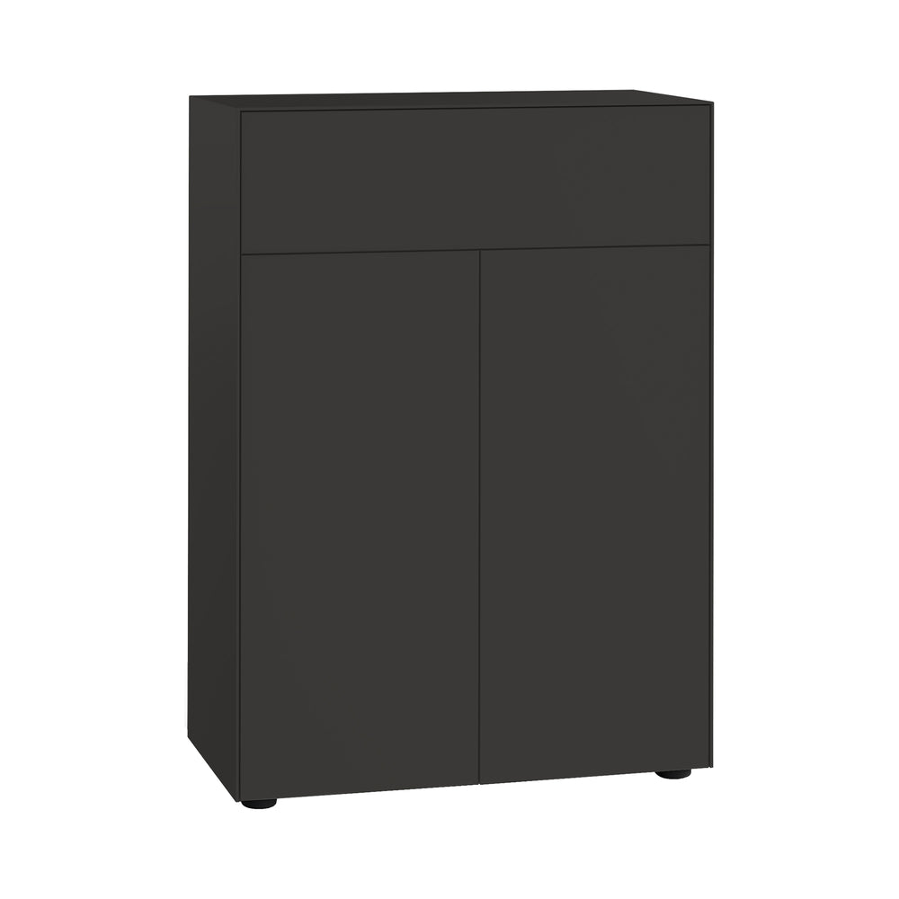 Piure - Nex Pur Box Kommode | Türen + Schubkasten / 80 x 100 x 40 cm / graphit