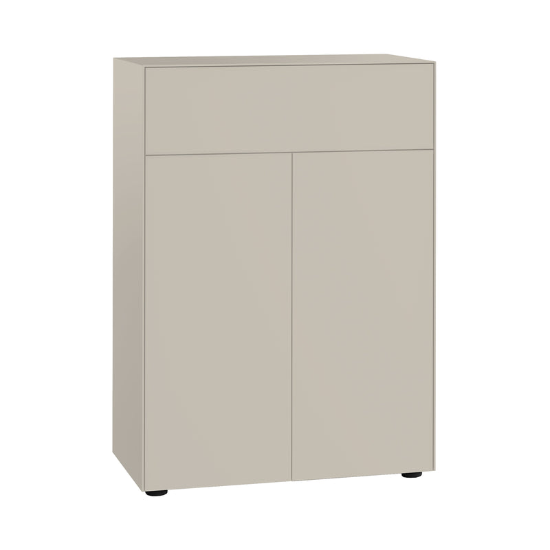 Piure - Nex Pur Box Kommode | Türen + Schubkasten / 80 x 100 x 40 cm / silk
