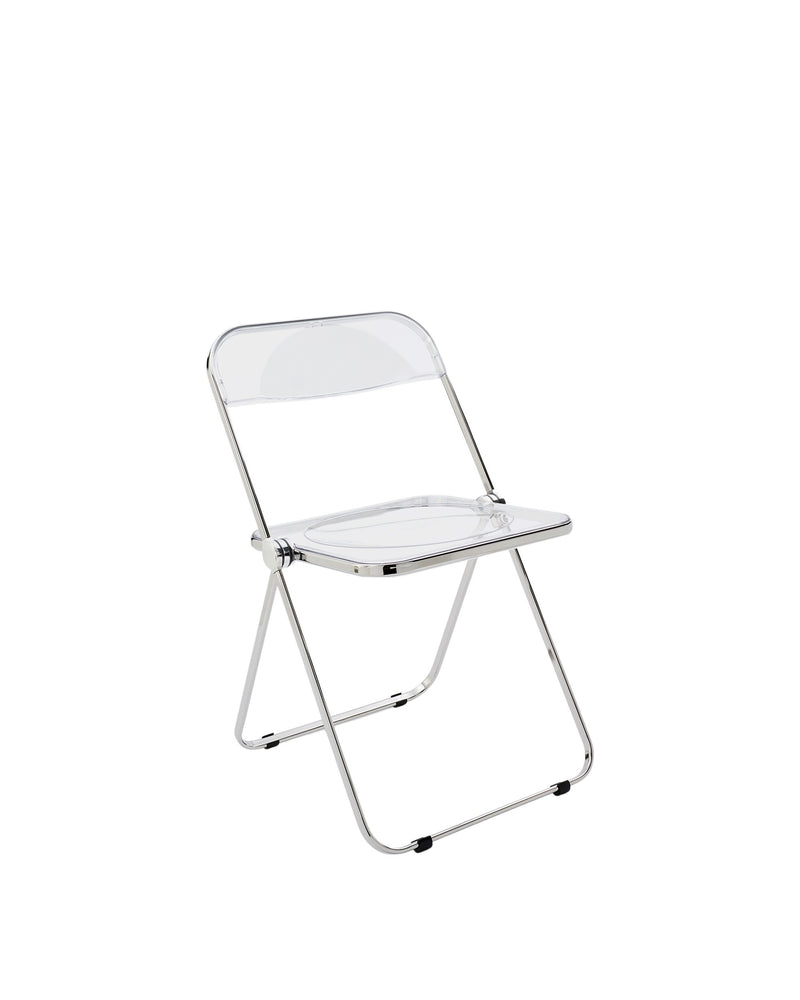 Anonima Castelli - Plia Klappstuhl | transparent / Stahl verchromt