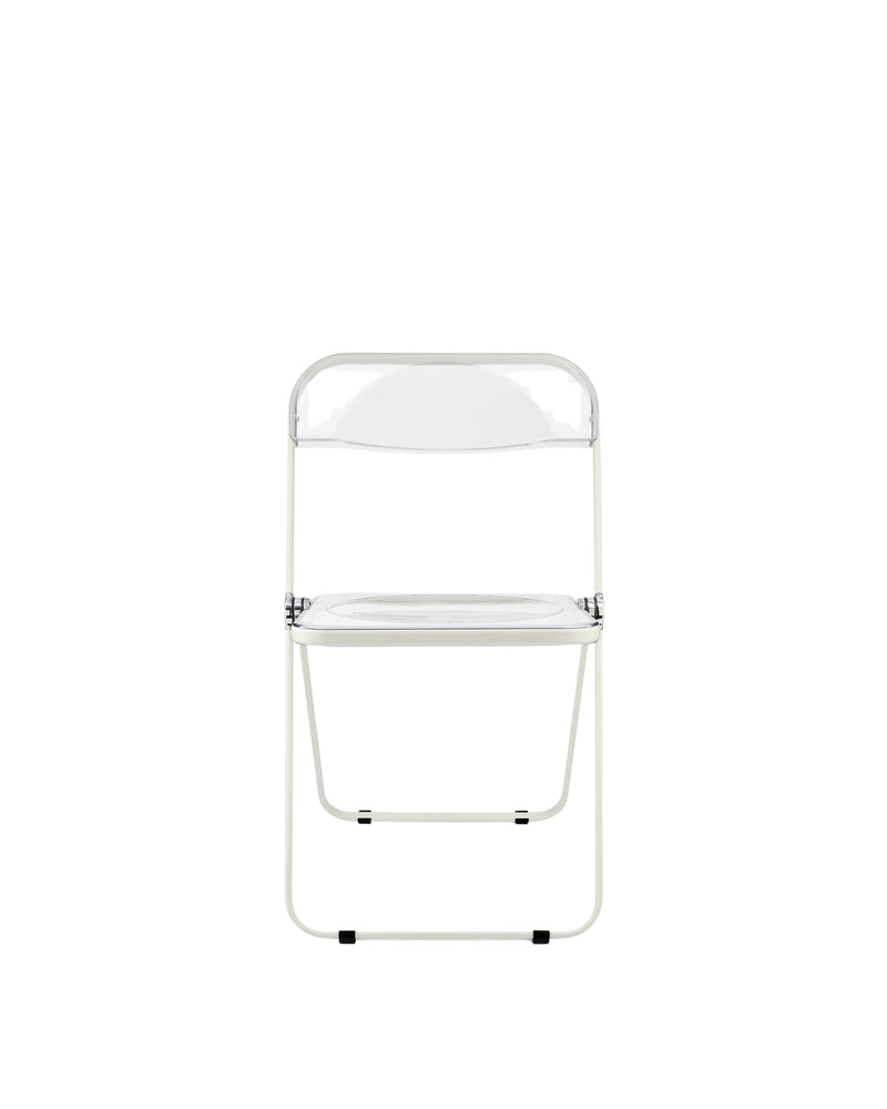 Anonima Castelli - Plia Klappstuhl | transparent / Stahl weiß