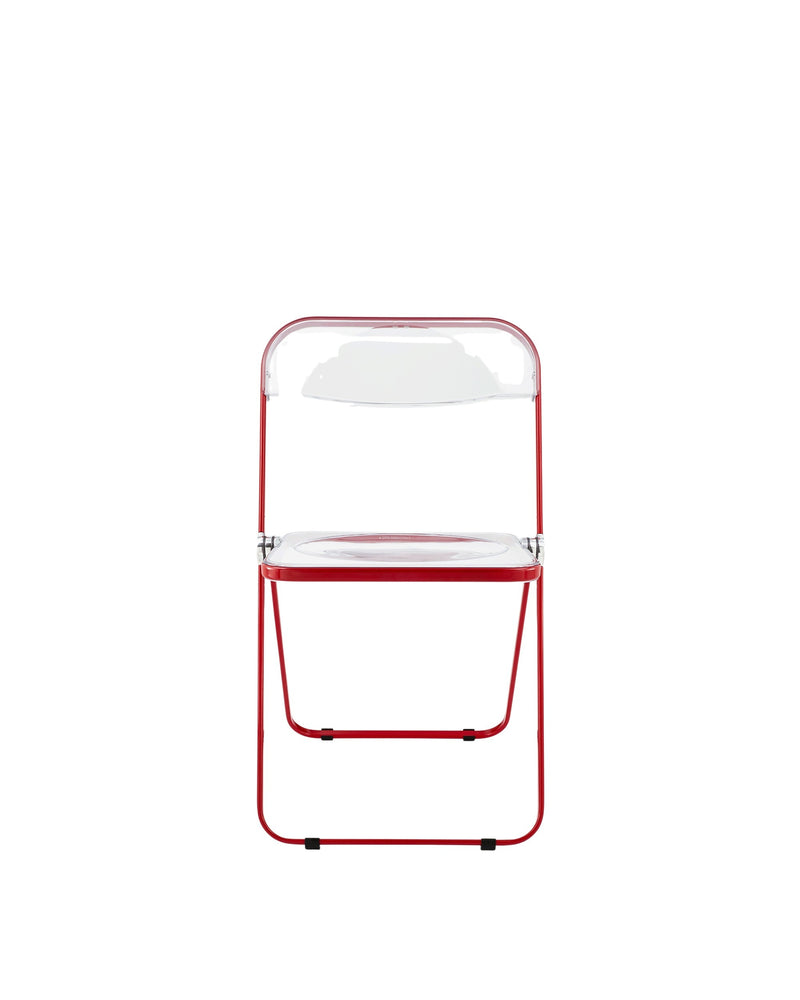 Anonima Castelli - Plia Klappstuhl | transparent / Stahl rot
