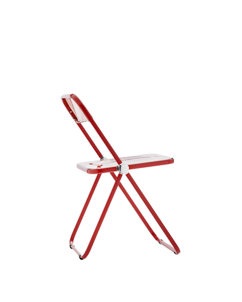 Anonima Castelli - Plia Klappstuhl | rauchrosa / Stahl rot