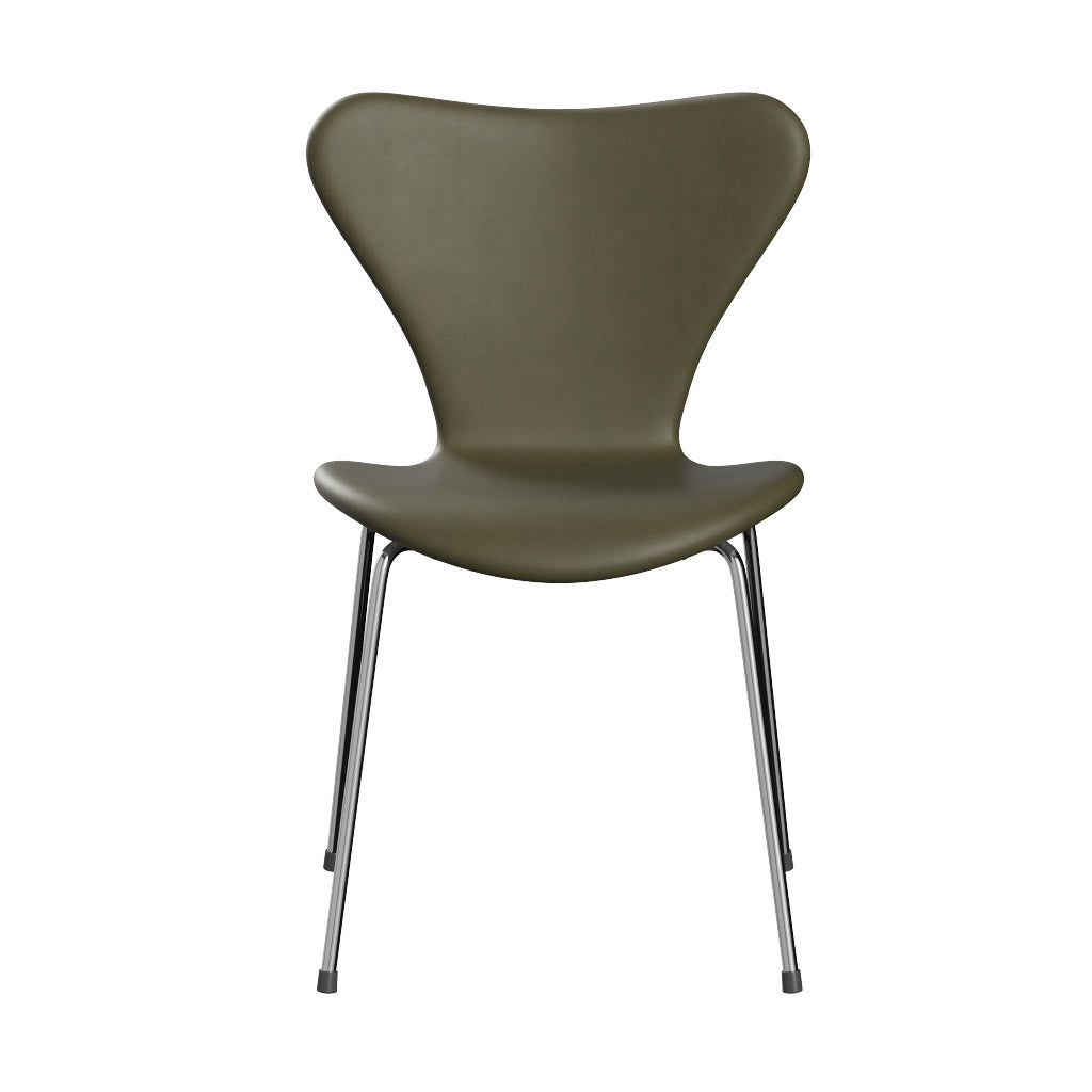 Fritz Hansen - Serie 7 Stuhl Vollpolster Leder | moss green