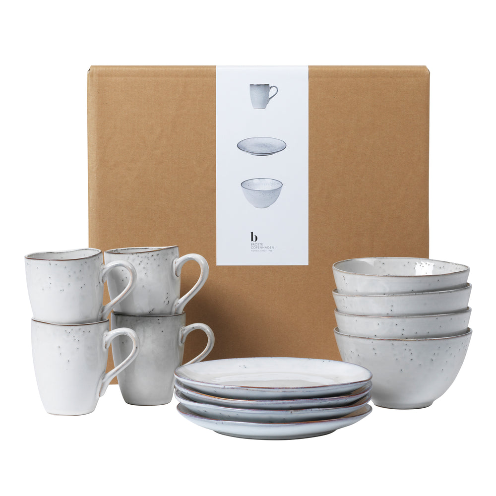 Broste Copenhagen - Nordic Sand Geschirr-Set | Frühstück / 12-tlg.