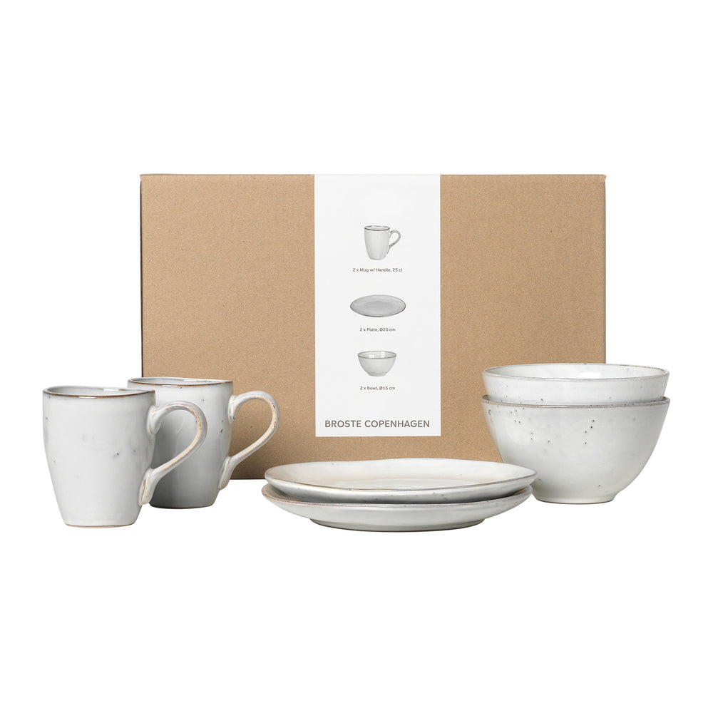 Broste Copenhagen - Nordic Sand Geschirr-Set | Frühstück / 6-tlg.