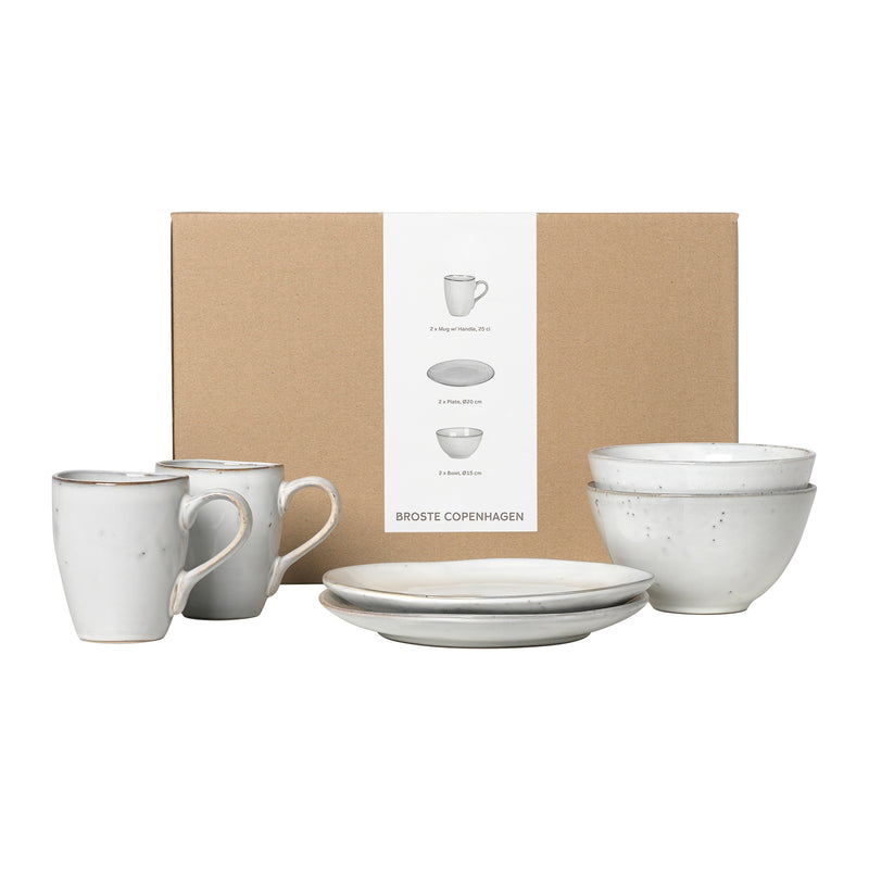 Broste Copenhagen - Nordic Sand Geschirr-Set | Frühstück / 6-tlg.