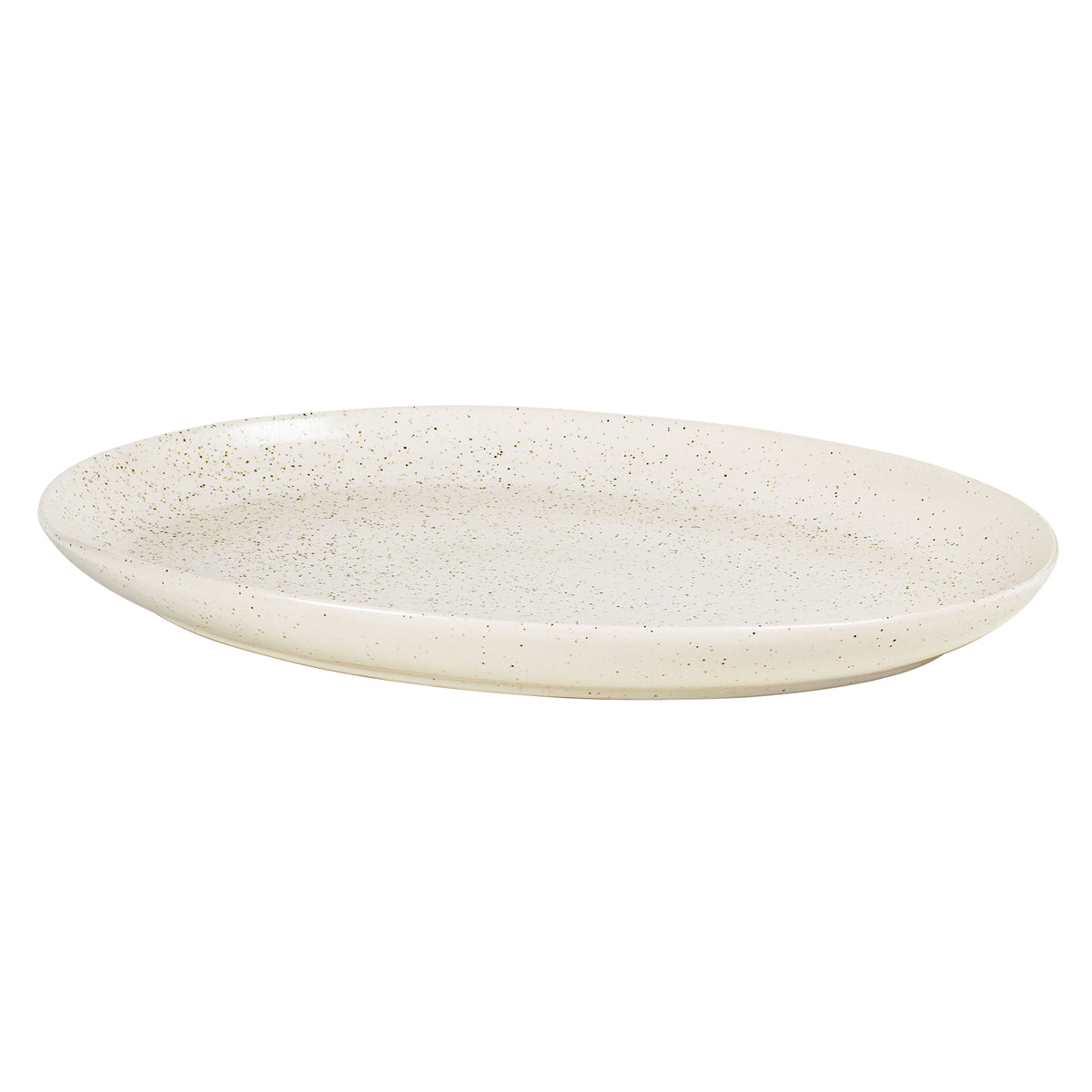 Broste Copenhagen - Nordic Vanilla Servierplatte | oval / 35,5 x 26,5 cm