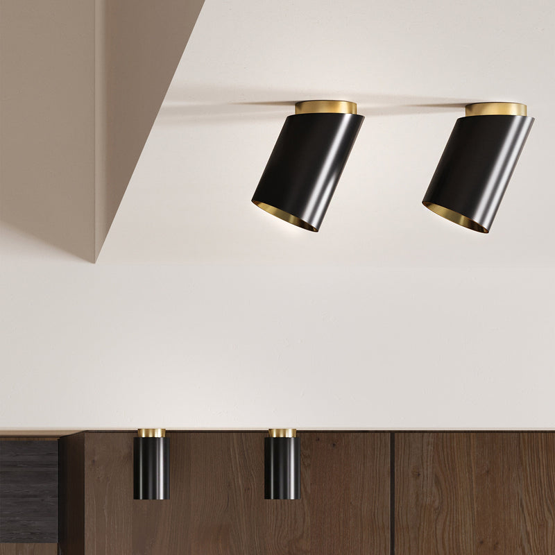 DCWéditions - Tobo C85 Diag asymmetrische Deckenleuchte | schwarz