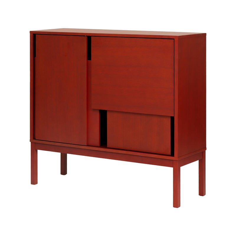 Design House Stockholm - Layer Sideboard | mit Beinen / rot