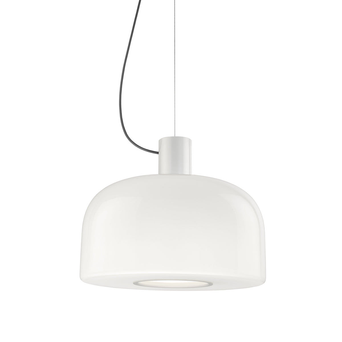 Flos - Bellhop Glass Pendelleuchte | Ø 45 cm / weiß
