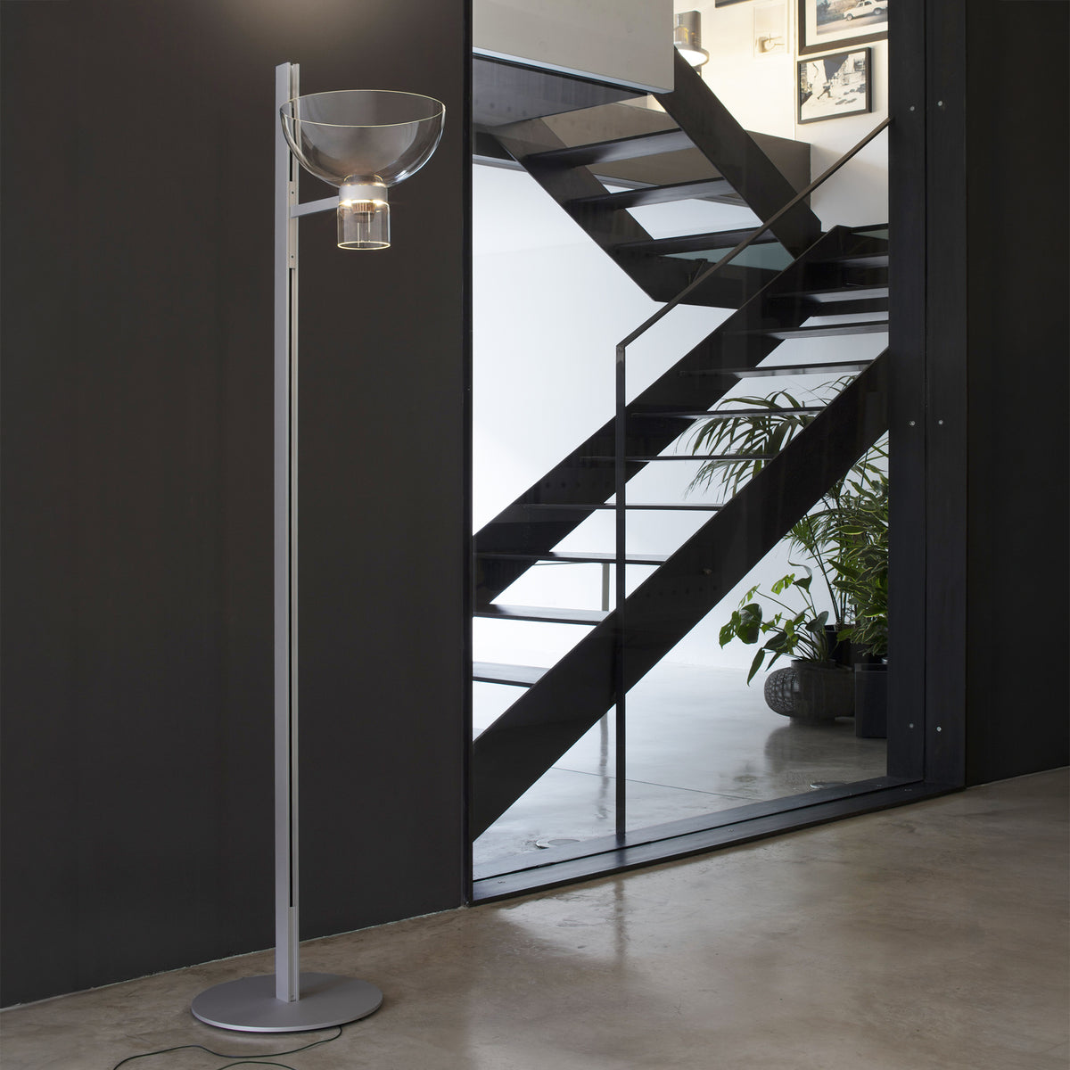 Flos - Nocturne Stehlampe | F1 Schale / silber
