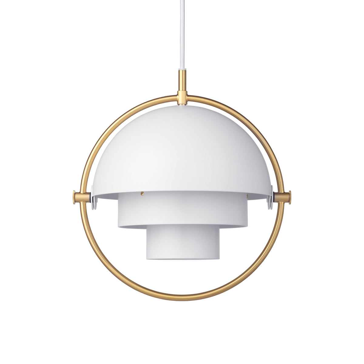 Gubi - Multi-Lite Pendelleuchte S | Messing/weiß