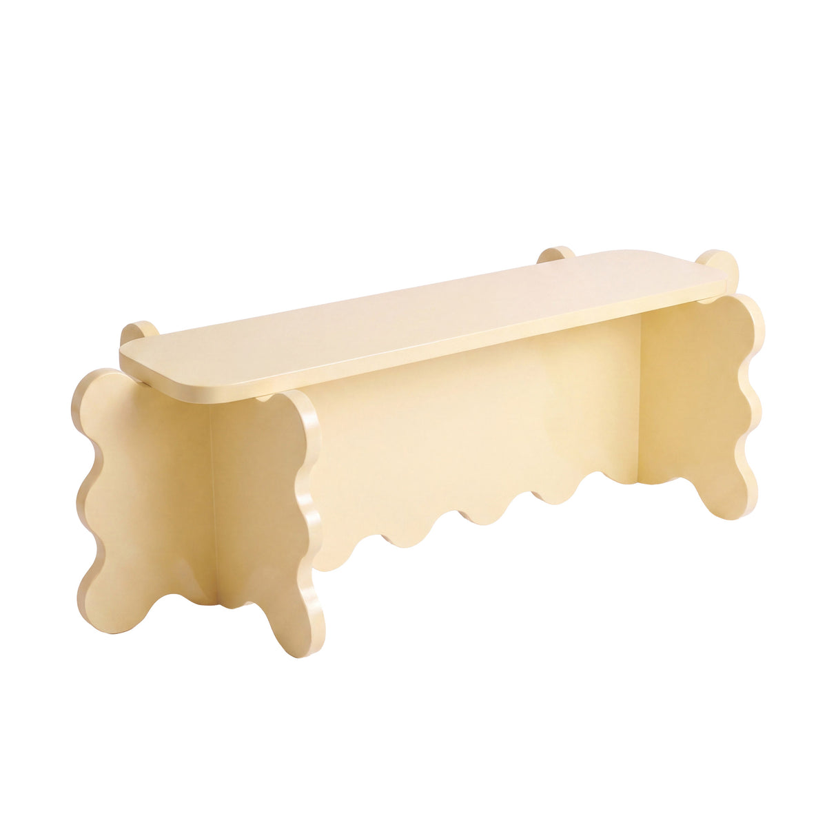 Gustaf Westman - Curvy Bench | pale yellow