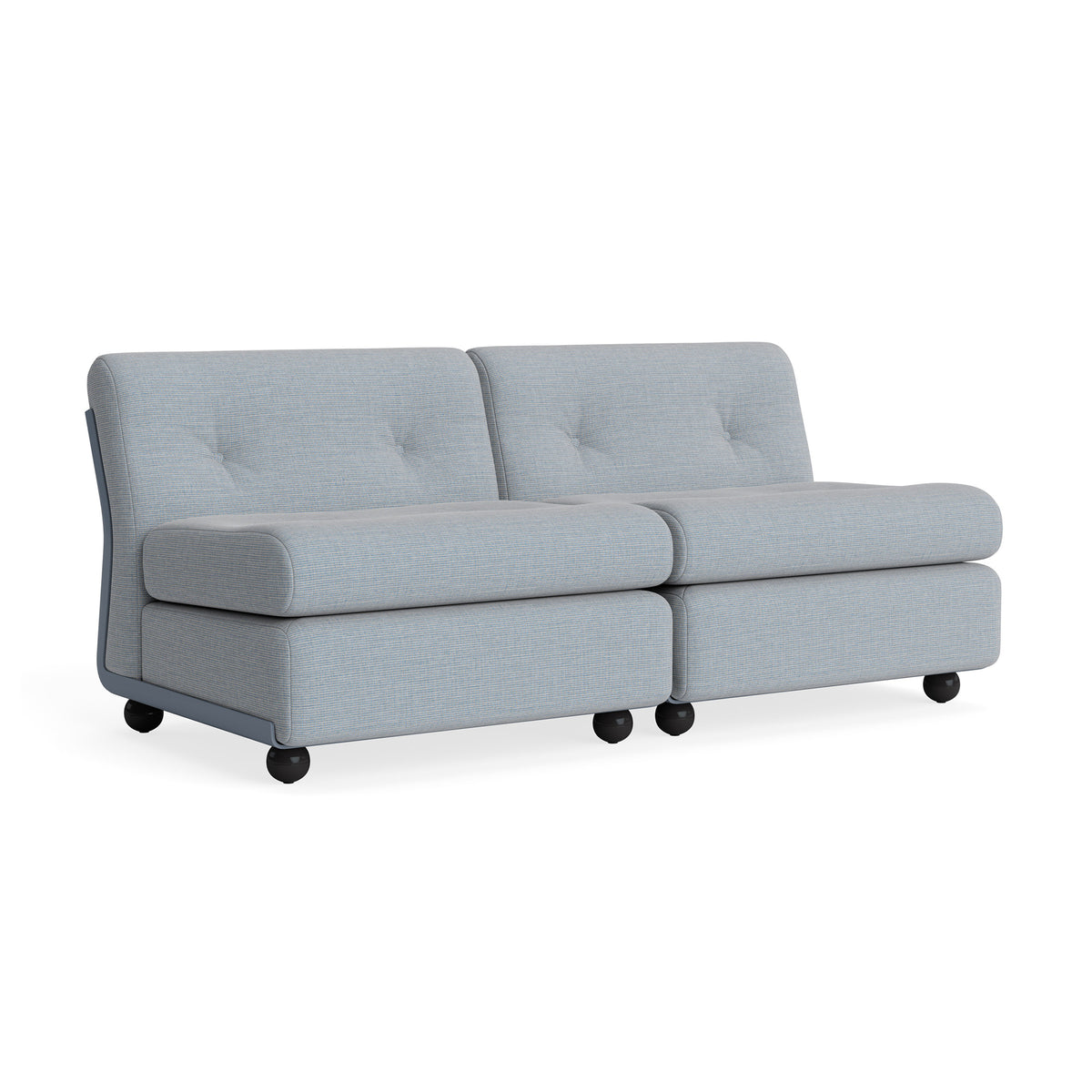 HAY - Amanta 2-Sitzer Sofa | Kvadrat Naveli frost blue/blaugrau (723)