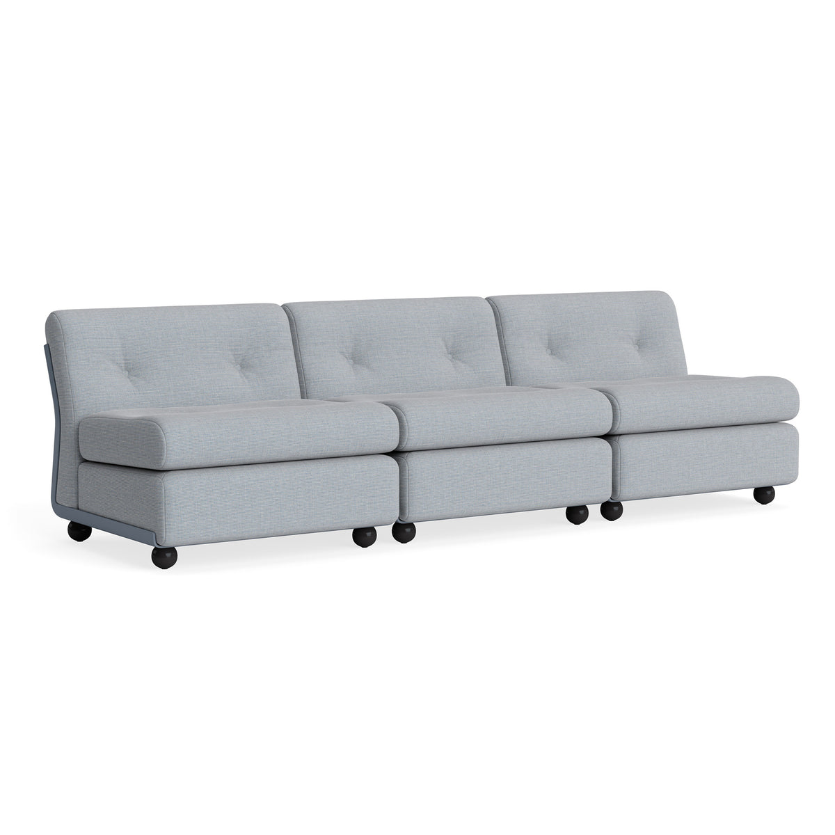 HAY - Amanta 3-Sitzer Sofa | Kvadrat Naveli frost blue/blaugrau (723)