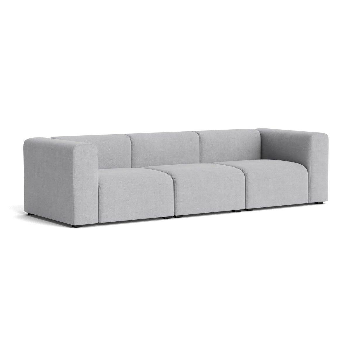 HAY - Mags Sofa 3-Sitzer | Linara hellgrau (443) / Armlehne beidseitig / Kombination 1