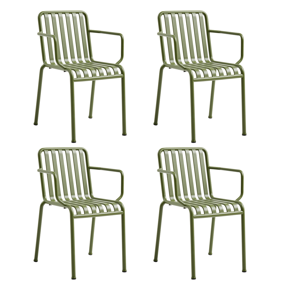 HAY - Palissade Armlehnenstuhl Set | olive